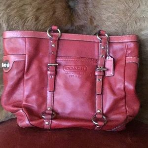 Cherry Red Authentic Coach Purse